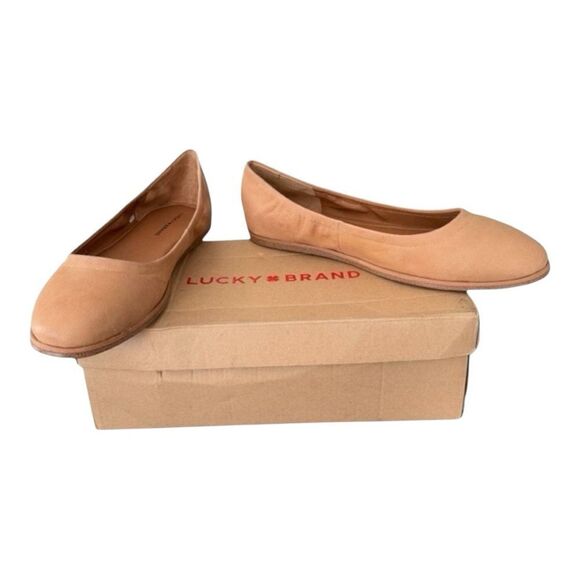 Lucky Brand Tan Flats with Classic Design Wimmie Light Brown Ballet Flats - Picture 1 of 16